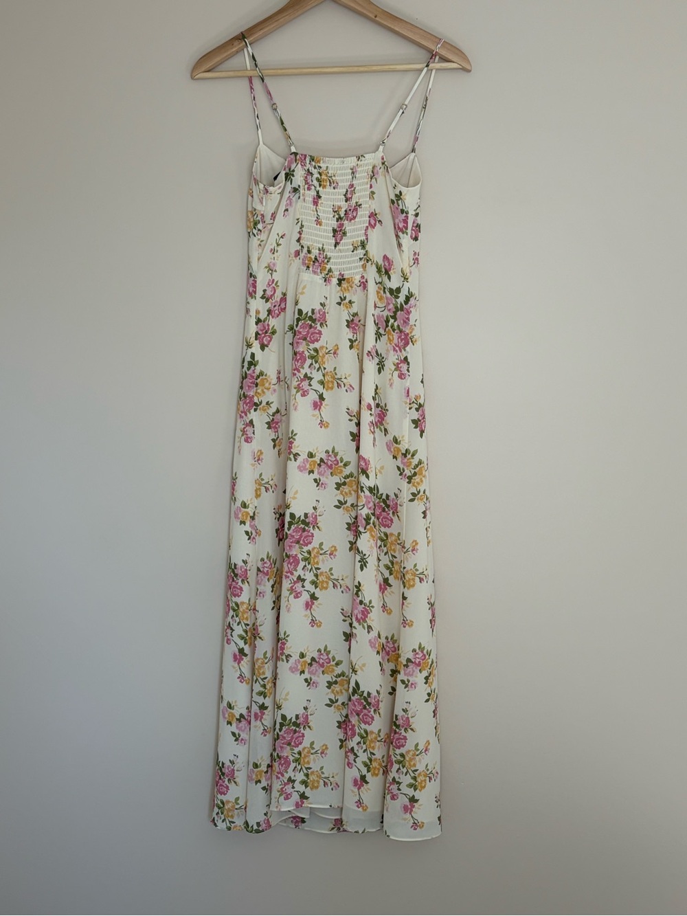 NEW Reformation Milica Midi Dress Posy Cream Pink Floral | US 6 UK 10 - Picture 7 of 16